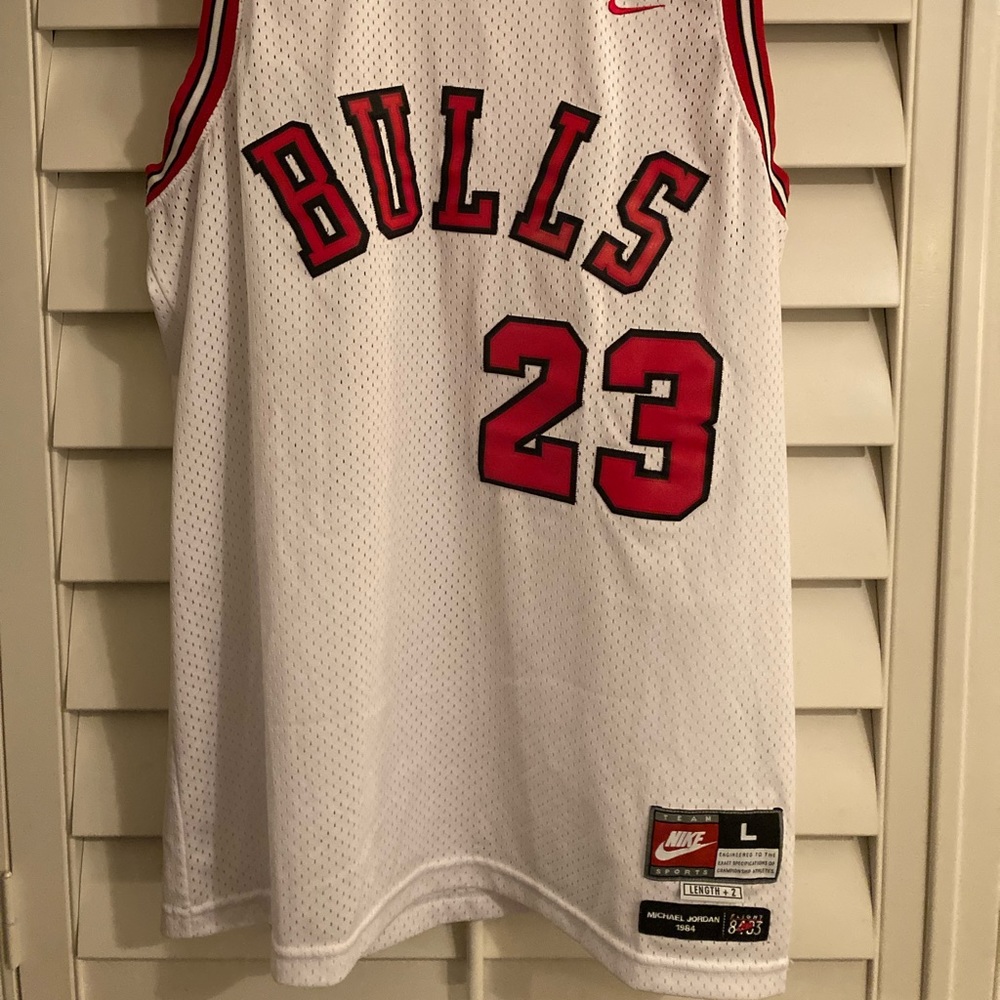 Michael Jordan 1984 Bulls rookie jersey.